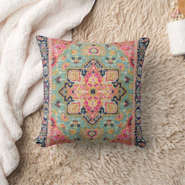 Almofada Colour Bloom - Vibrant Boho Oriental Style (Cobertor)