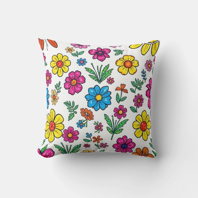 Almofada colourful floral cushion  (Frente)