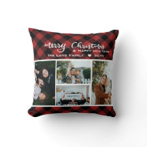 Coluna de Natal Rustic Red Black Buffalo