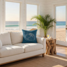 Almofada com desenho de Água Viva feito à mão