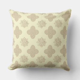 Almofada com Estampa Floral Marrom Arabesco