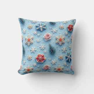 almofada com floco de neve