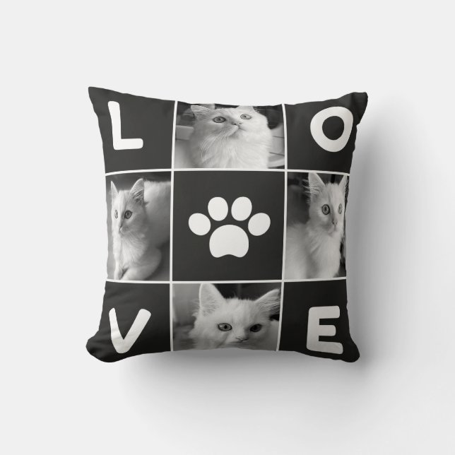 Almofada com Impressão de Pata de Gato Personaliza (Frente)