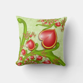 Almofada Com muito amor Corações Amarelos Vermelhos Arte Fr