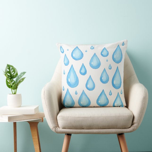 almofada com padrão de gota de chuva (Cadeira)