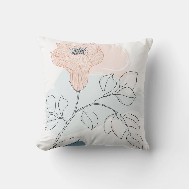 almofada com plantas estilizadas (Frente)