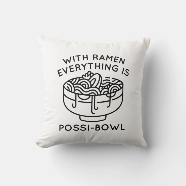 Almofada Com Ramen Tudo É Possi-Bowl (Frente)