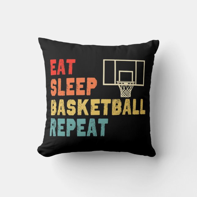 Almofada Coma, sono, basquete Repete a roupa para garotas,  (Frente)