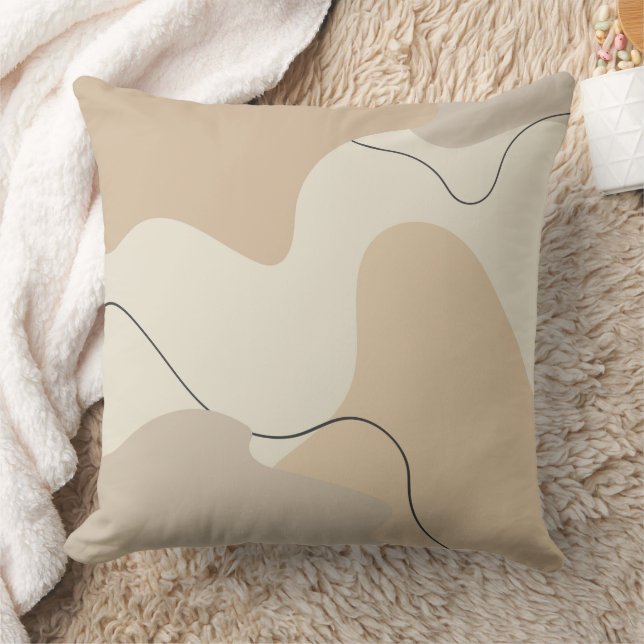 Almofada Combinação de cores de bege neutro (Cobertor)