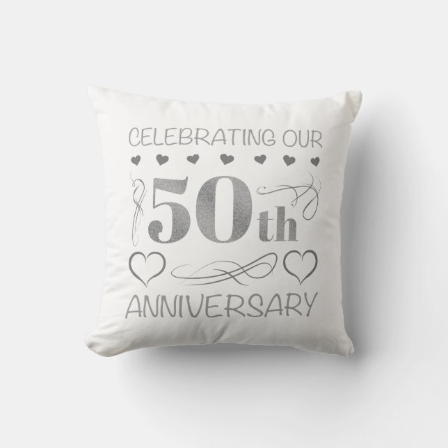 Almofada Comemorando nosso 50º aniversário (Frente)