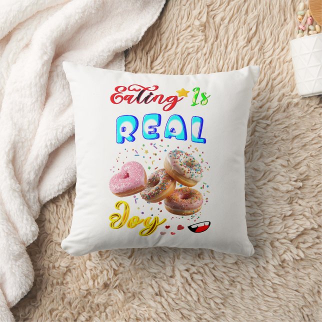 Almofada Comer Poliéster É Uma Alegria Real (Cobertor)