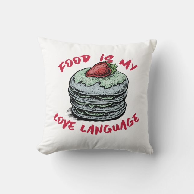 Almofada Comida É Minha Língua De Amor (Frente)