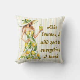 Almofada Como Lemons, eu adiciono Zest a tudo que toco - El