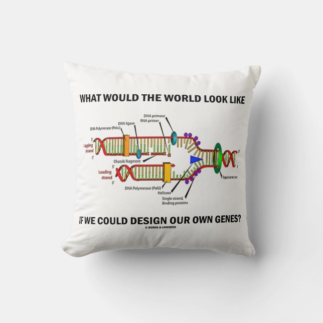 Almofada Como Seria O Mundo Design Nossos Genes? (Frente)