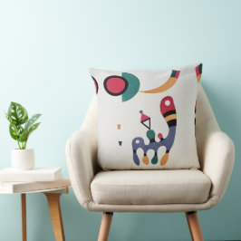 Almofada Composição Abstração Biomórfica - Kandinsky