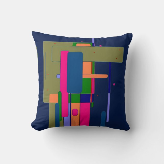 Almofada Composição de Obra de Arte Abstrata (Frente)