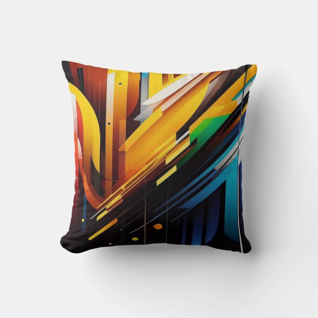 Almofada Composição dinâmica de Abstrato (Frente)