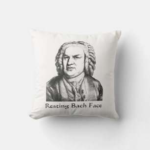 Almofada Compositor de Música Clássica Bach Face em Desca