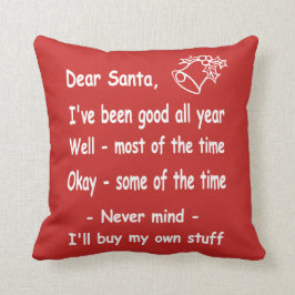 Almofada comprar da letra do papai noel do Natal engraçado