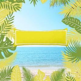 Almofada Comprida Amarelo clássico com travesseiro de corpo branco