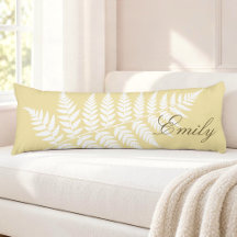 Amarelo Manteiga Branco Samambaia Elegante Minimal