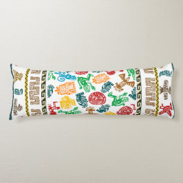Almofada Comprida Aztec Colorido Padrão