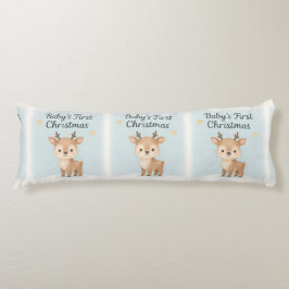 Almofada Comprida Baby first christmas reindeer cozy nursery