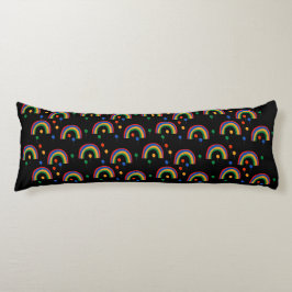 Almofada Comprida Black Rainbow Balloons Girl Party Pillow