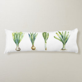 Almofada Comprida Body Pillow with Spring Onion Illustration
