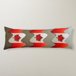 Almofada Comprida Canada Flag-Chrome por Shirley Taylor