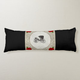 Almofada Comprida Colagem Vintage Retro com rendas e flores