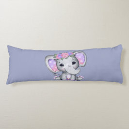 Almofada Comprida Corpo de Elefante Coroa Floral Pillow