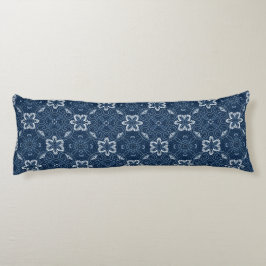 Almofada Comprida Design azul e branco