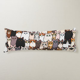 Almofada Comprida Divertido Tantos Gatos e Gatinhos Colorem