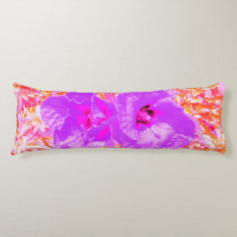 Almofada Comprida Duas ameixas roxas e rosadas a quente, com ameixa