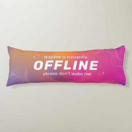 Almofada Comprida Gamer Rosa Offline, Dormindo