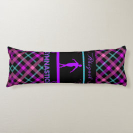 Almofada Comprida Ginástica Beam Rosa Púrpura Teal Tartan