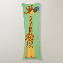 Almofada Comprida Girafa e Flor de Corpo de Corpo Bonito