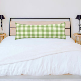 Almofada Comprida Green Plaid Pattern Body Pillow