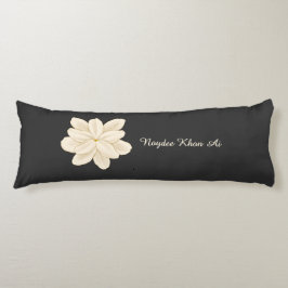 Almofada Comprida Jasmine Flor Branca Nome Elegante