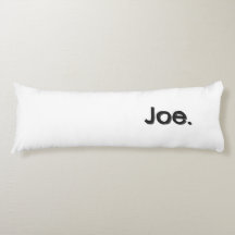 Joe. Nome em letras pretas sobre fundo branco