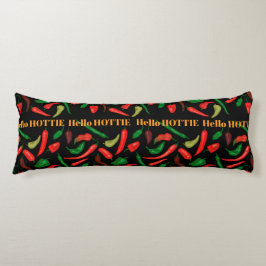 Almofada Comprida Olá, pimentões picantes e picantes