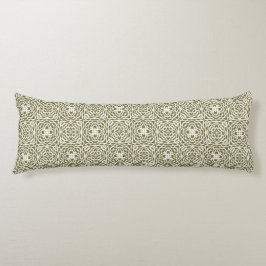 Almofada Comprida Olive Floral Lattice  