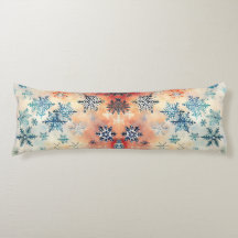 Padrão de Flocos de Neve Vintage - Travesseiro de 