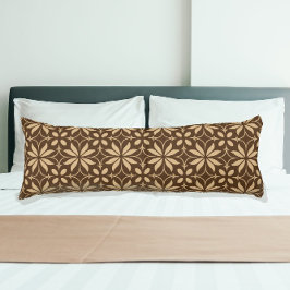 Almofada Comprida Padrão Geométrico Floral abstrato escandinavo