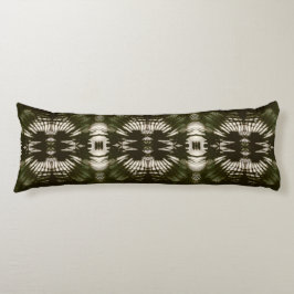 Almofada Comprida Palm Leaf Shadow Standard in Army Green