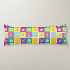 Almofada Comprida Piloto de corpo de pop Art Botânico e Fruta