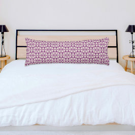Almofada Comprida Purple Triangles Pattern Body Pillow