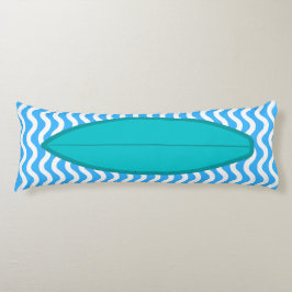 Almofada Comprida Relaxando Turquesa Blue Waves Surfing Pillow