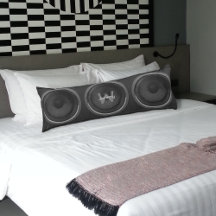 Travesseiro Corpo de Caixa de Som Retro Preto